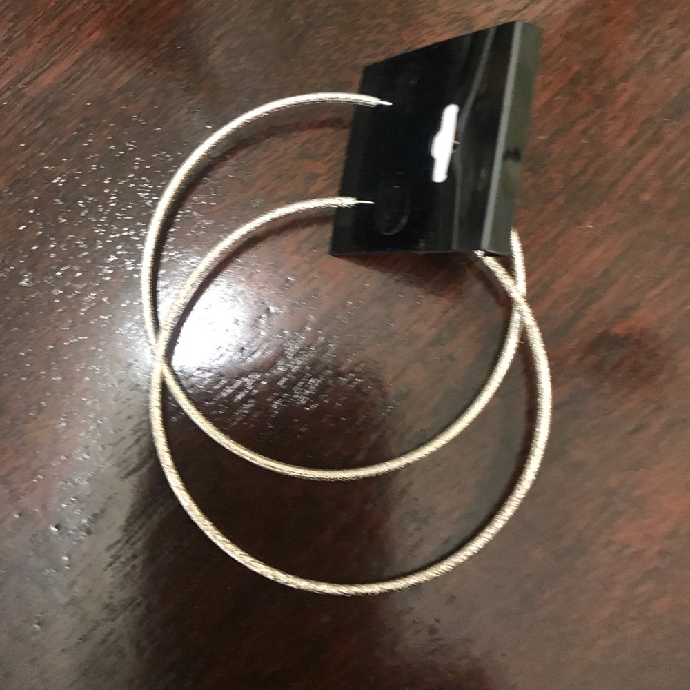 New Silver hoop earrings.